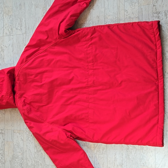 Woolrich Vintage mens Size XL Red Utility Jacket Detachable Hood - Picture 12 of 16